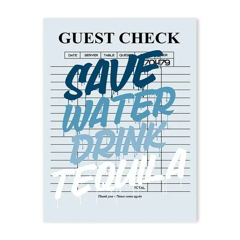 Coastal cowgirl beach aesthetic canvas wall art in light blue