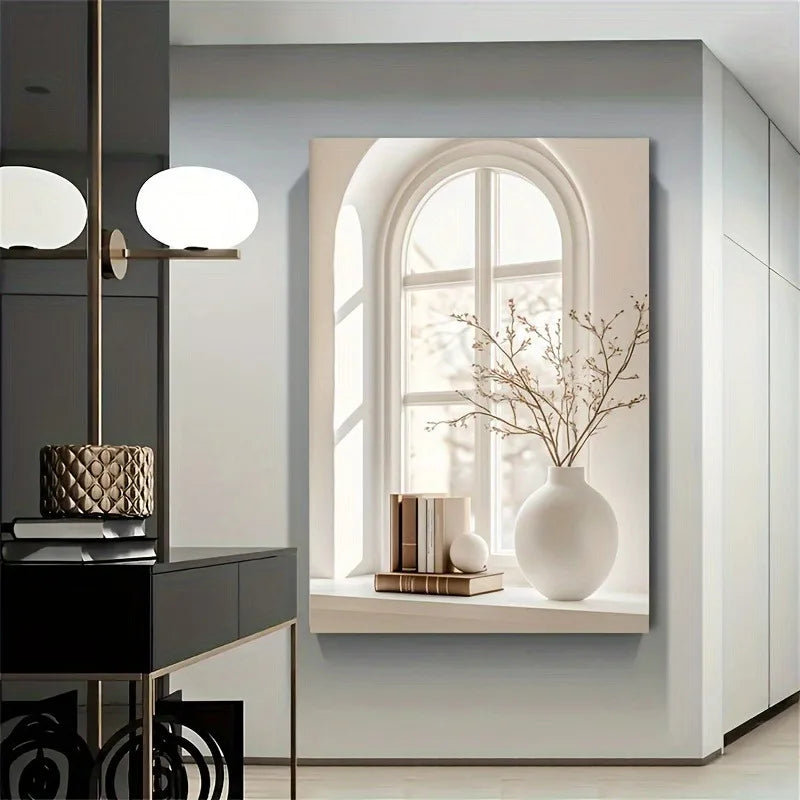 frameless modern art vase contemporary canvas