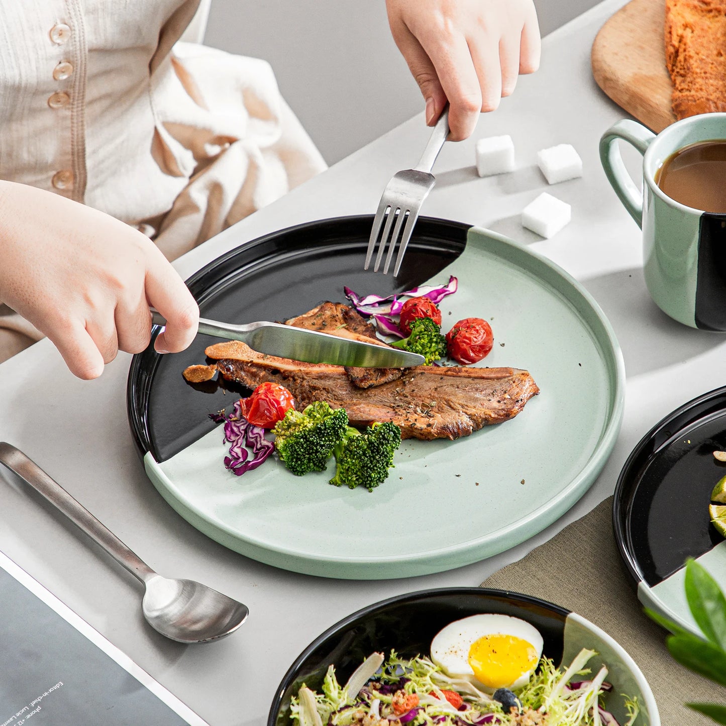 Vancasso Aria Embossed Stoneware Tableware Set