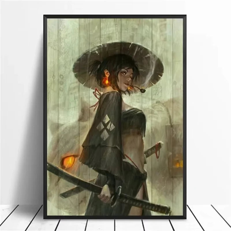 Japanese Vintage Samurai Canvas