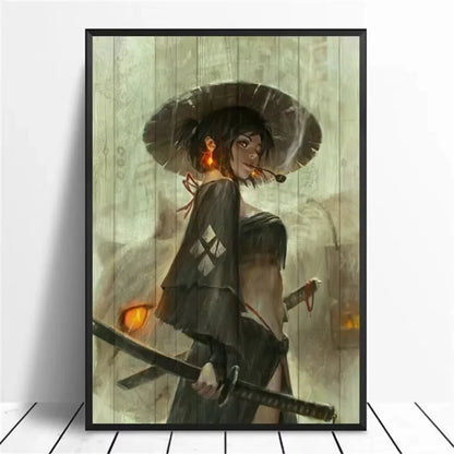 Japanese Vintage Samurai Canvas