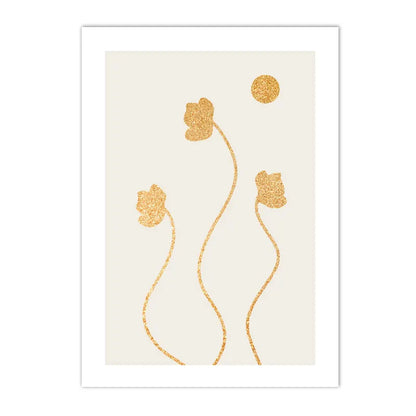 beige coastal canvas with flowers grass and bicycle