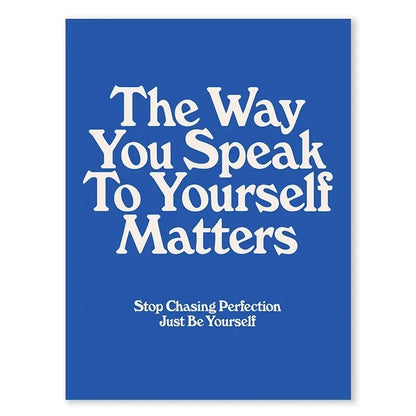 Nordic Abstract Blue Silhouette Canvas