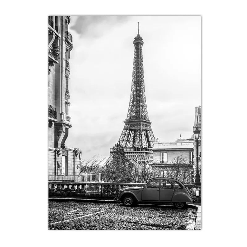 Black and White World Cities Canvas Print