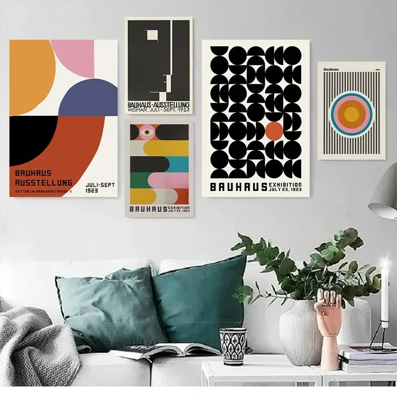 Eclectic Bauhaus Colourful Geometric Canvas