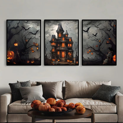 Vintage Dark Halloween Canvas Prints