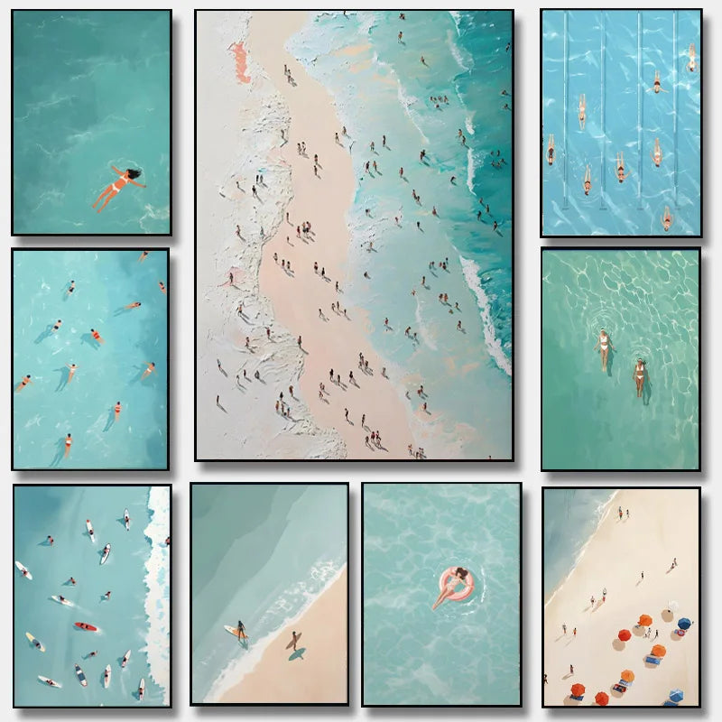 Nordic Summer Beach Canvas