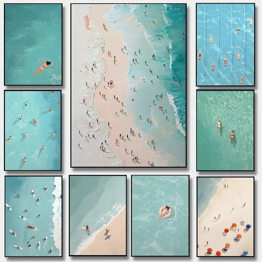 Nordic Summer Beach Canvas