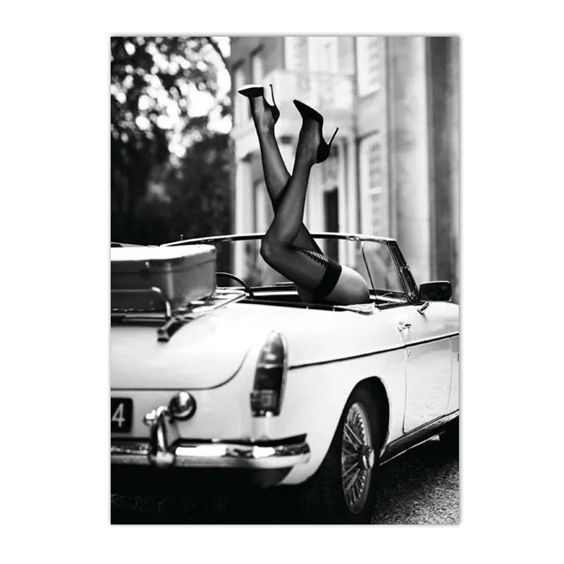 black and white vintage canvas with record camera and typewriter