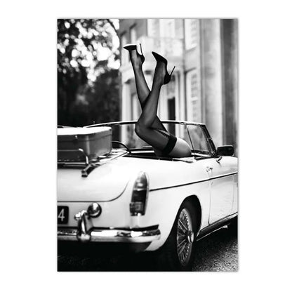 black and white vintage canvas with record camera and typewriter