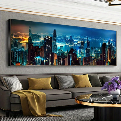 large new york city night skyline unframed canvas print
