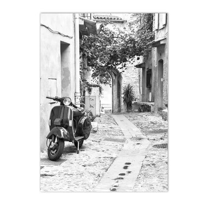 black and white abstract portrait of girl by window canvas