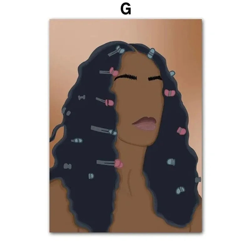 Cultural Hair Representation Art Canvas