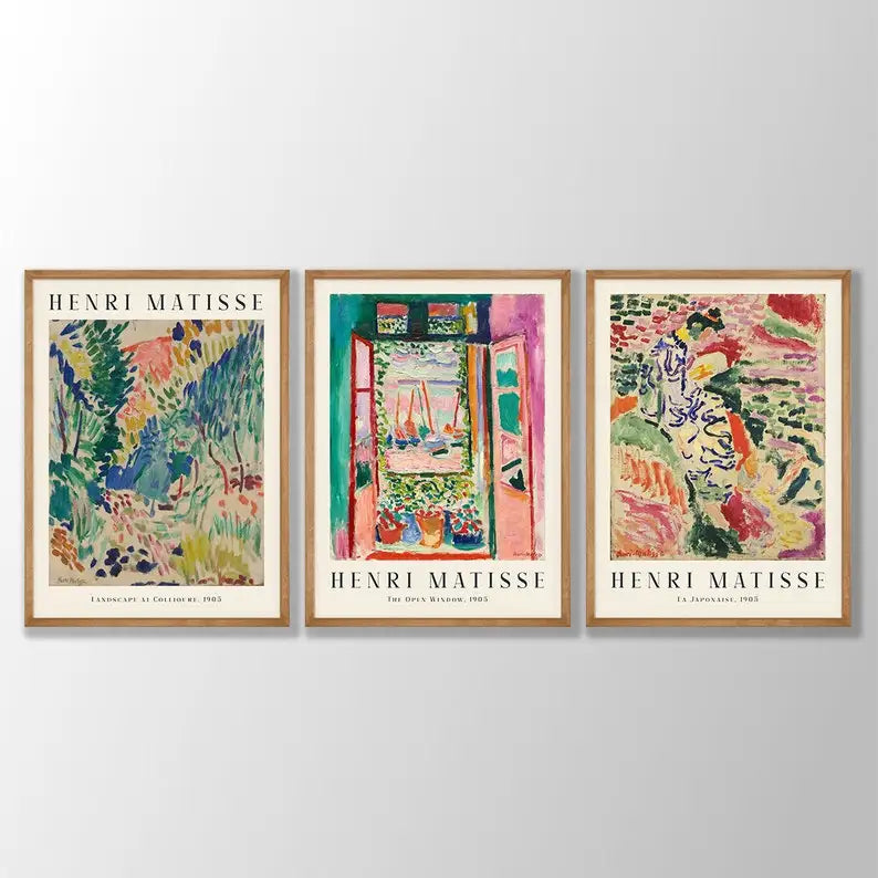 Henri Matisse Inspired Prints - Set of 3