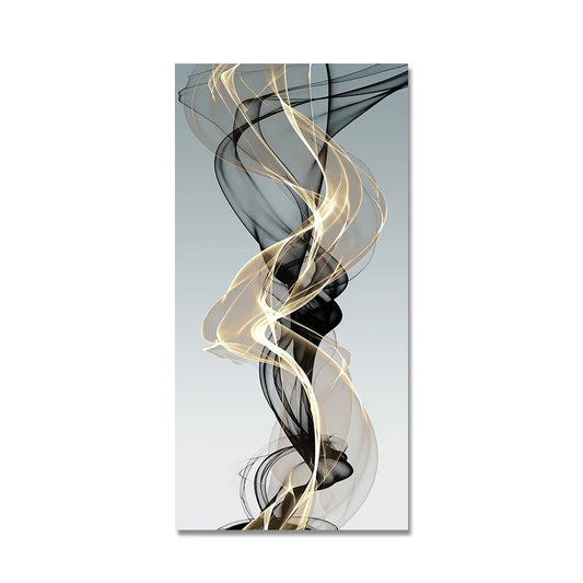 Abstract Nordic Gold Geometry Canvas
