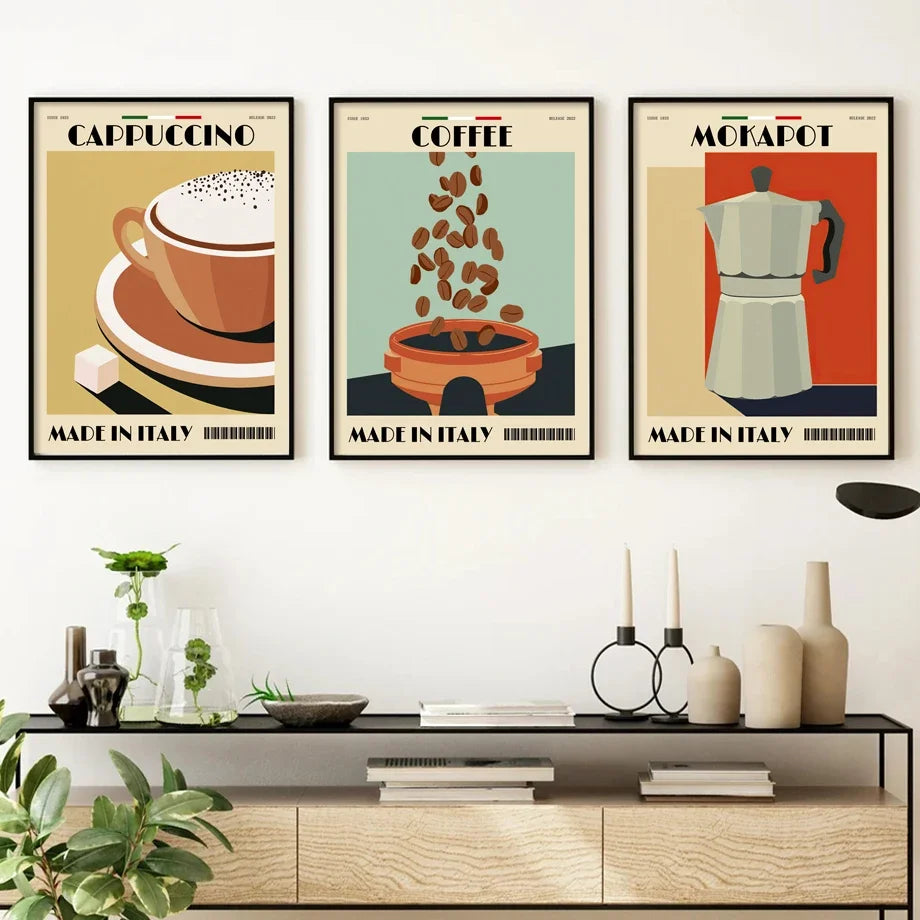 Italian Espresso Coffee Pot Canvas Print