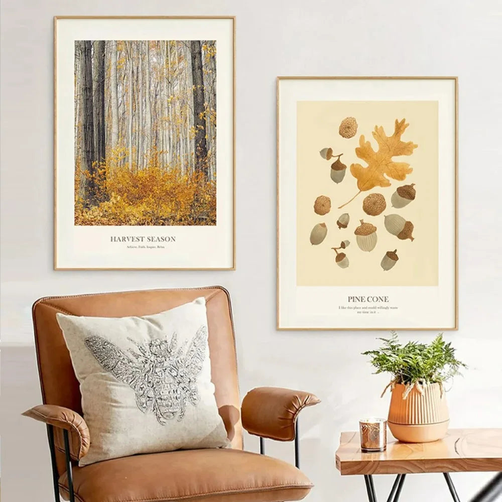 Nordic Leaf Canvas Print