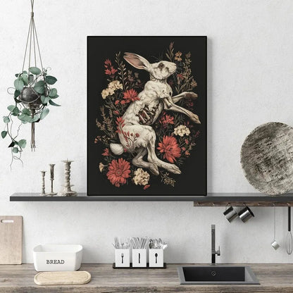 Floral Gothic Canvas Prints