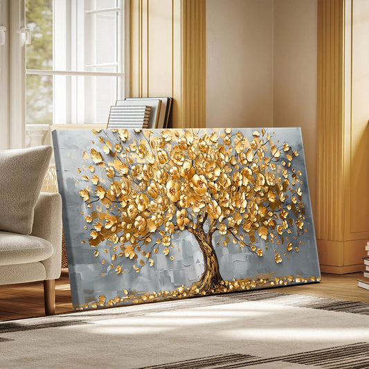 Abstract Colourful Tree Canvas