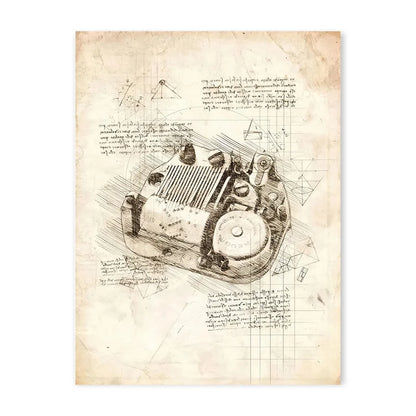 Vintage Sketch Gaming Blueprint Prints Collection