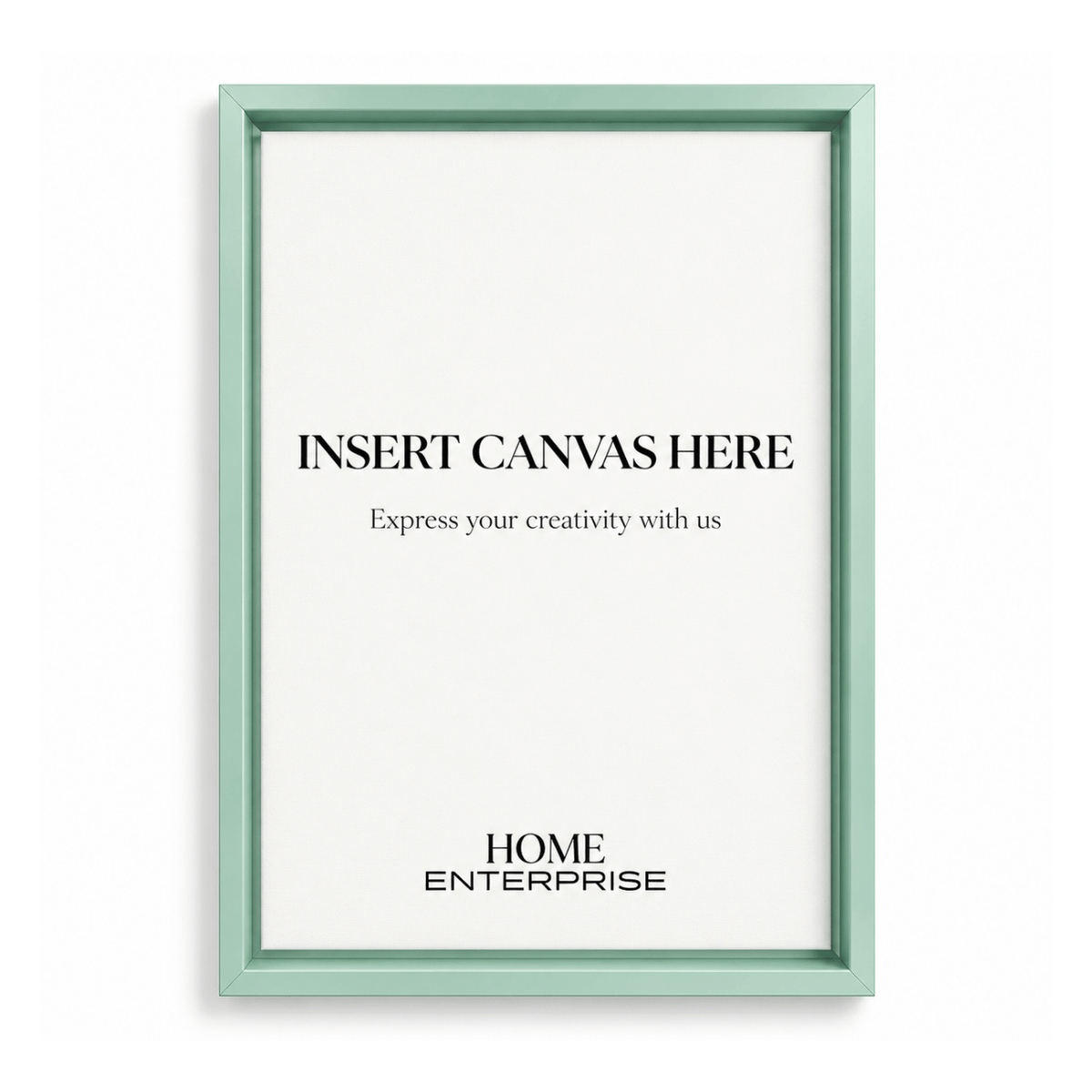 Sage Green Metal Floating Canvas Frame