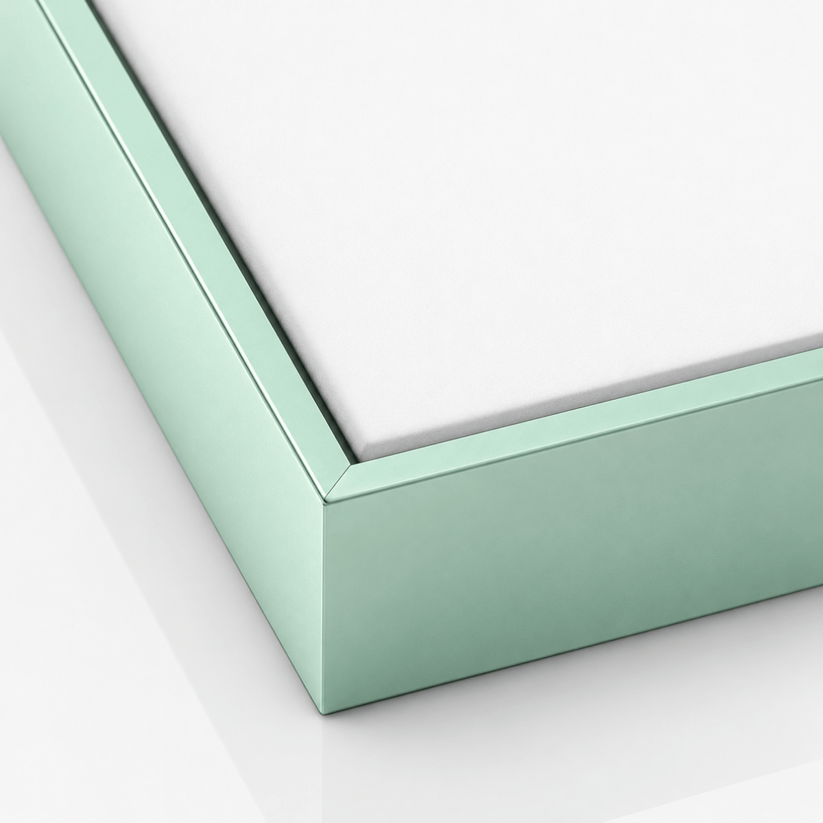 Sage Green Metal Floating Canvas Frame
