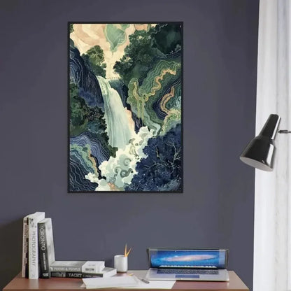 Hokusai Ukiyo-e Waterfall Canvas