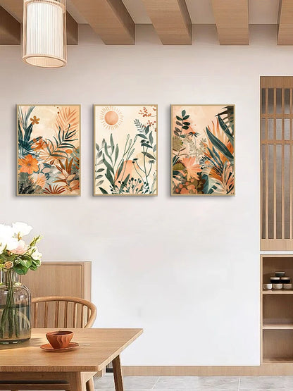 Boho Floral Canvas Prints