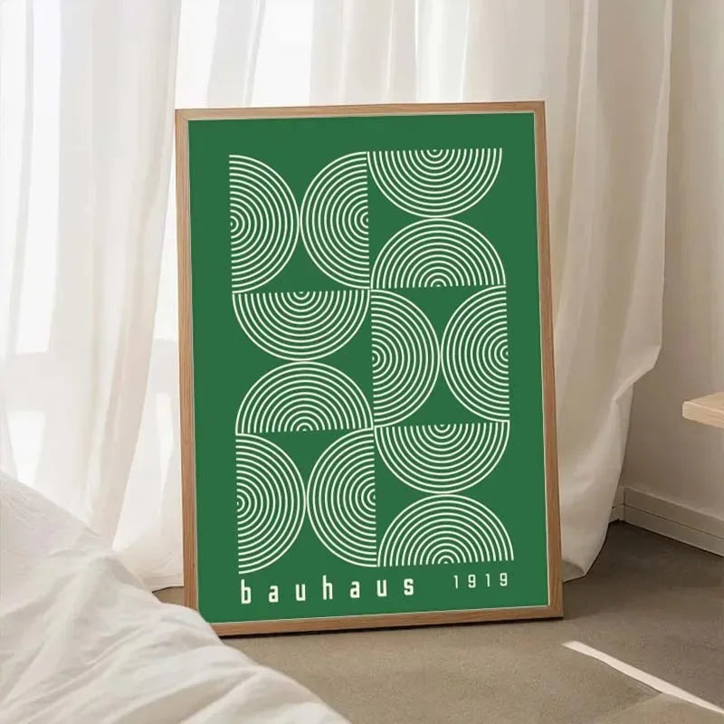 Modern Bauhaus Geometric Canvas