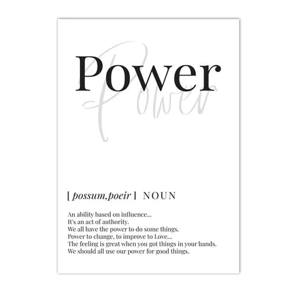 black and white home love family nordic typography canvas