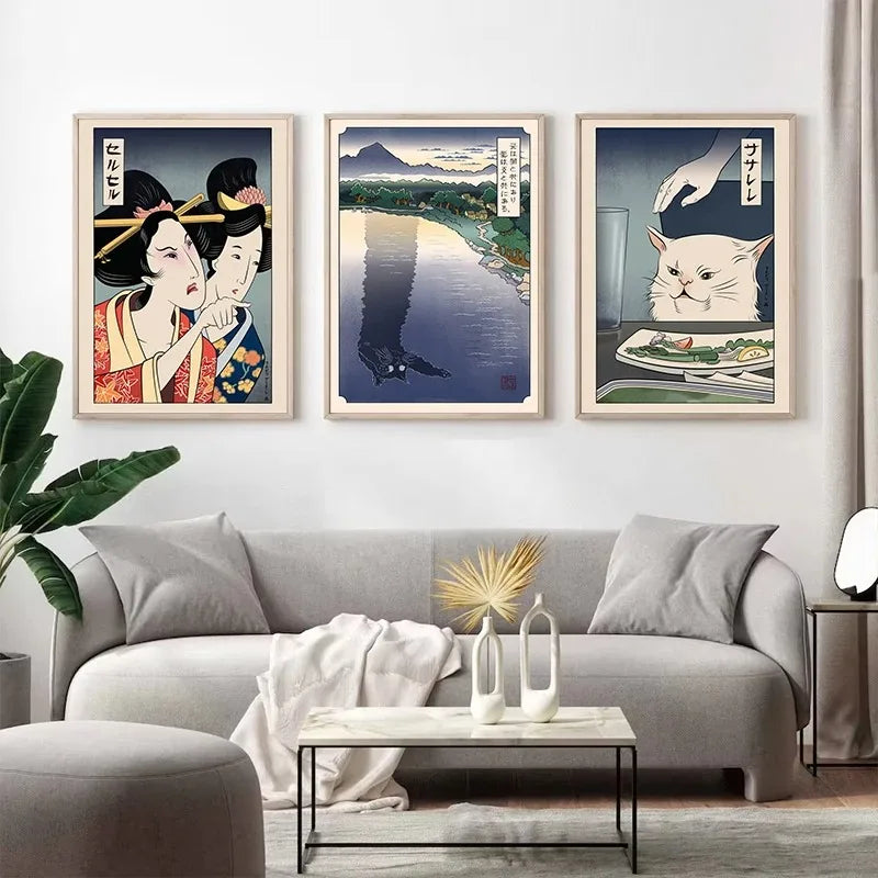 Japanese Ukiyoe Style Canvas