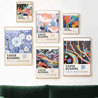 Yayoi Kusama Dream Flowers Canvas