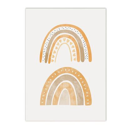 boho rainbow and sun nursery canvas with the quote you are my sunshine