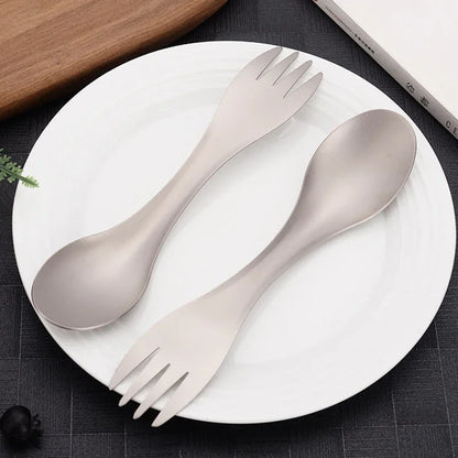 Ultra-Light Titanium 2-in-1 Spork Set