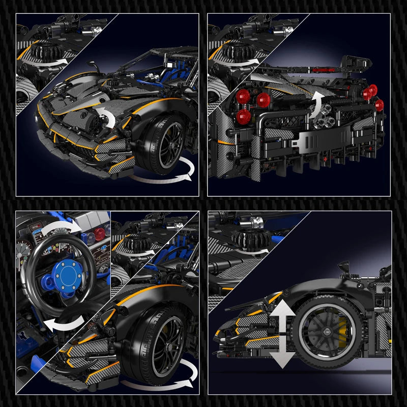 Kids Huayra Sport Racing Car Model Building Set