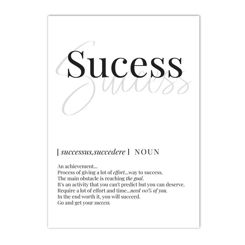 black and white home love family nordic typography canvas