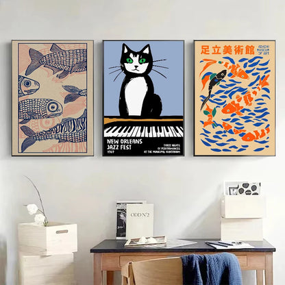 Japanese Animal Variety Canvas Print