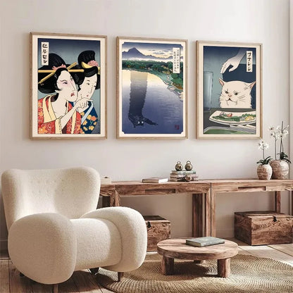 Japanese Ukiyoe Style Canvas