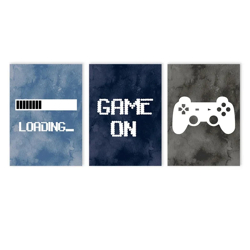 bold game controller graphic canvas wall art