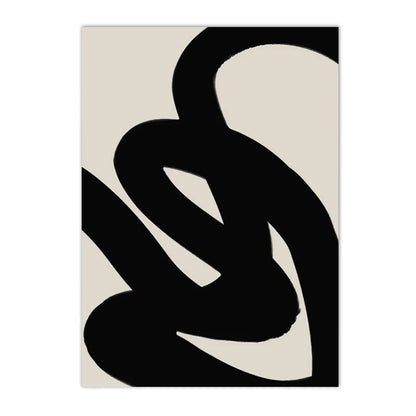 beige and black minimal line abstract boho canvas