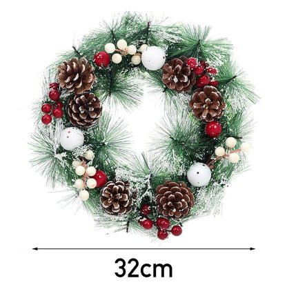 Christmas Snowflake Pine Cone Wreath