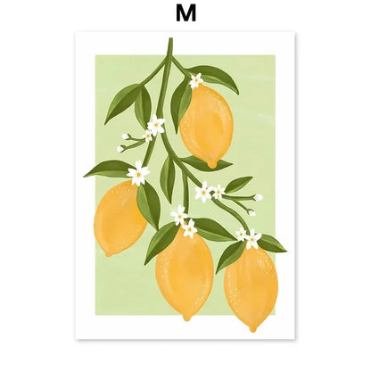 Moroccan Parrot & Lemon Flower Canvas