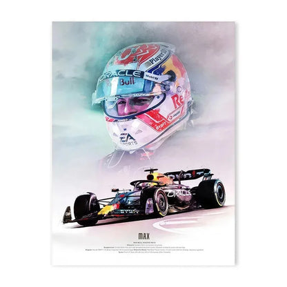 Colorful Racer Car Canvas