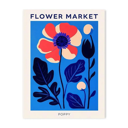 Classic Blue Flower Canvas