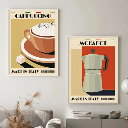 Italian Espresso Coffee Pot Canvas Print