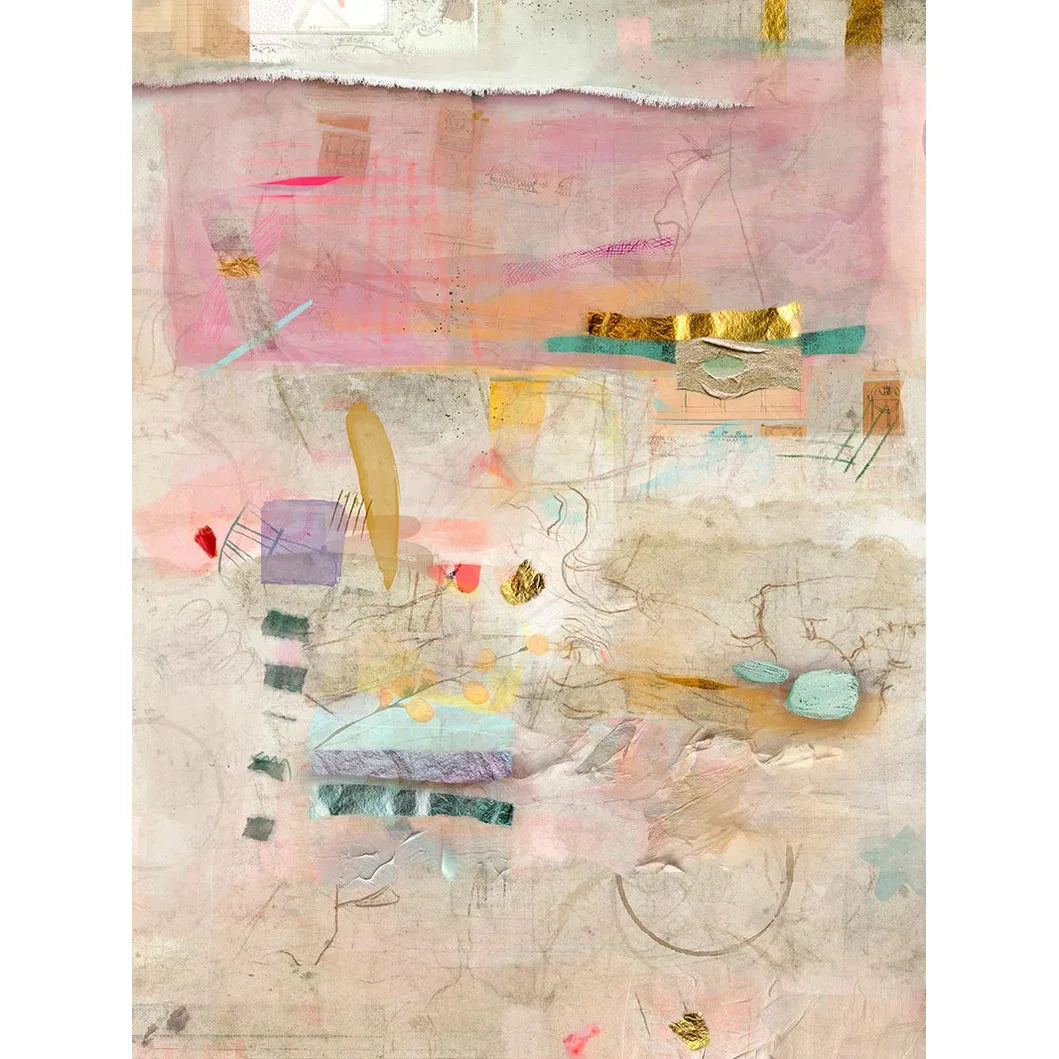 large minimalist textured pastel multicolor abstract unframed canvas