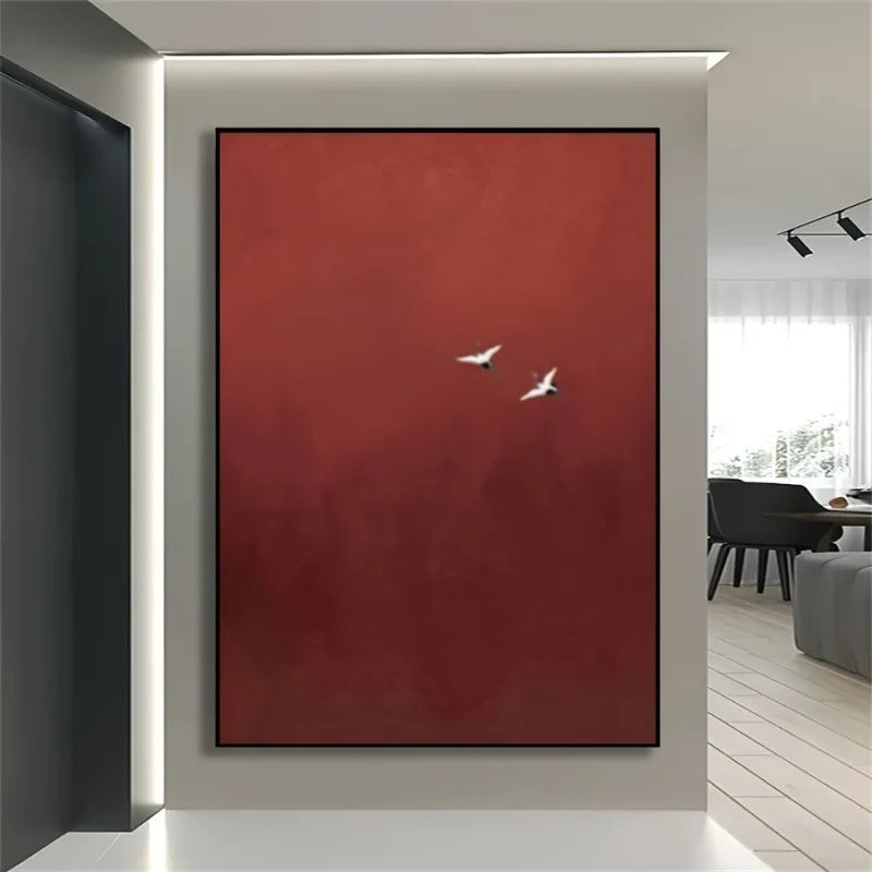 modern minimalist red sandstone tone unframed canvas print