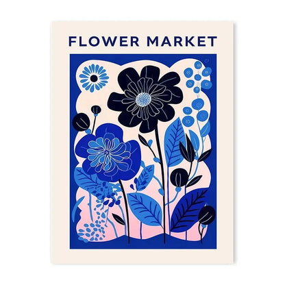 Classic Blue Flower Canvas
