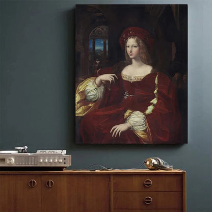 renaissance-style figures with architectural motifs vintage canvas wall art