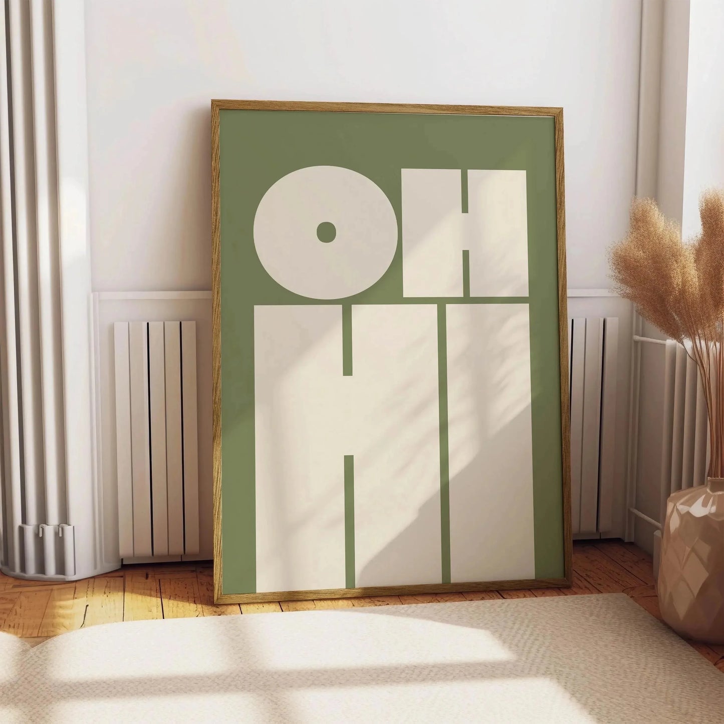 Retro Typography OH HI & CIAO Canvas Print